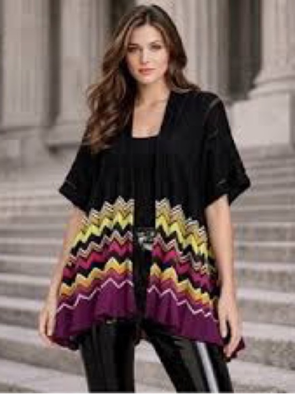 Missoni For Target Poncho Sweater One Size Open Front Chevron Knit